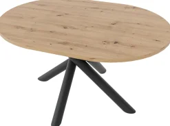 Krzesła|Stoły></noscript>Lempert Owalny stół do jadalni 138x100 cm loftowy OPALIO dąb artisan