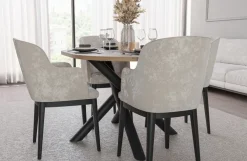 Krzesła|Stoły></noscript>Lempert Owalny stół do jadalni 138x100 cm loftowy OPALIO dąb artisan