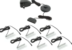 Oświetlenie Mebli|Oświetlenie Mebli>FURNIKA Oświetlenie półek szklanych LED 6 klipsów biały zimny