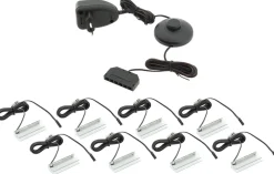 Oświetlenie Mebli|Oświetlenie Mebli>FURNIKA Oświetlenie półek szklanych LED 8 klipsów białe ciepłe