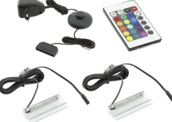 Oświetlenie Mebli|Oświetlenie Mebli>FURNIKA Oświetlenie półek szklanych LED 2 klipsy RGB