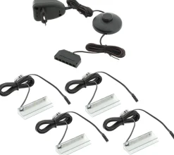 Oświetlenie Mebli|Oświetlenie Mebli>FURNIKA Oświetlenie półek szklanych LED 4 klipsy białe ciepłe