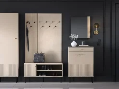 Wieszaki Do Przedpokoju|Zestawy Mebli Do Salonu></noscript>ML Meble Panel z wieszakami do przedpokoju tapicerowany SOPHIE cashmere