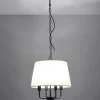 Oświetlenie Przedpokoju|Oświetlenie Jadalni>Candellux Lighting Pasteri lampa wisząca czarny matowy 4x40w e14 abażur beżowy