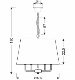 Oświetlenie Przedpokoju|Oświetlenie Jadalni></noscript>Candellux Lighting Pasteri lampa wisząca czarny matowy 4x40w e14 abażur beżowy