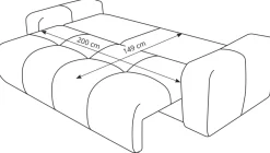 Meble Dla Dzieci|Meble Młodzieżowe></noscript>LASKI Pikowana sofa rozkładana do salonu z funkcją spania SAVINO