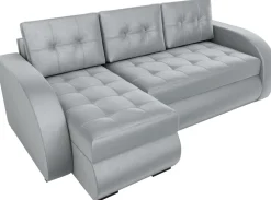 Meble Dla Dzieci|Narożniki>IZABELLA MEBLE Pikowana szara rogówka z funkcją spania do salonu BERGEN