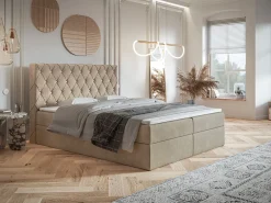 Łóżka Młodzieżowe|Łóżka Ze Stelażem></noscript>Riban Pikowane łóżko kontynentalne 120x200 cm z pojemnikiem BILD