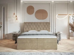 Łóżka Młodzieżowe|Łóżka Ze Stelażem></noscript>Riban Pikowane łóżko kontynentalne 120x200 cm z pojemnikiem BILD