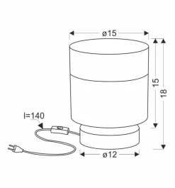 Oświetlenie Pokoju Dziecięcego|Oświetlenie Przedpokoju></noscript>Candellux Lighting Pino lampa stołowa 1x60w e27 abażur czarny+brązowy