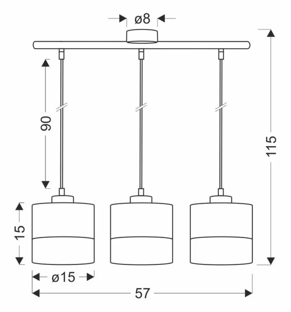 Oświetlenie Przedpokoju|Oświetlenie Jadalni>Candellux Lighting Pino lampa wisząca czarny 3x60w e27 abażur czarny+brązowy