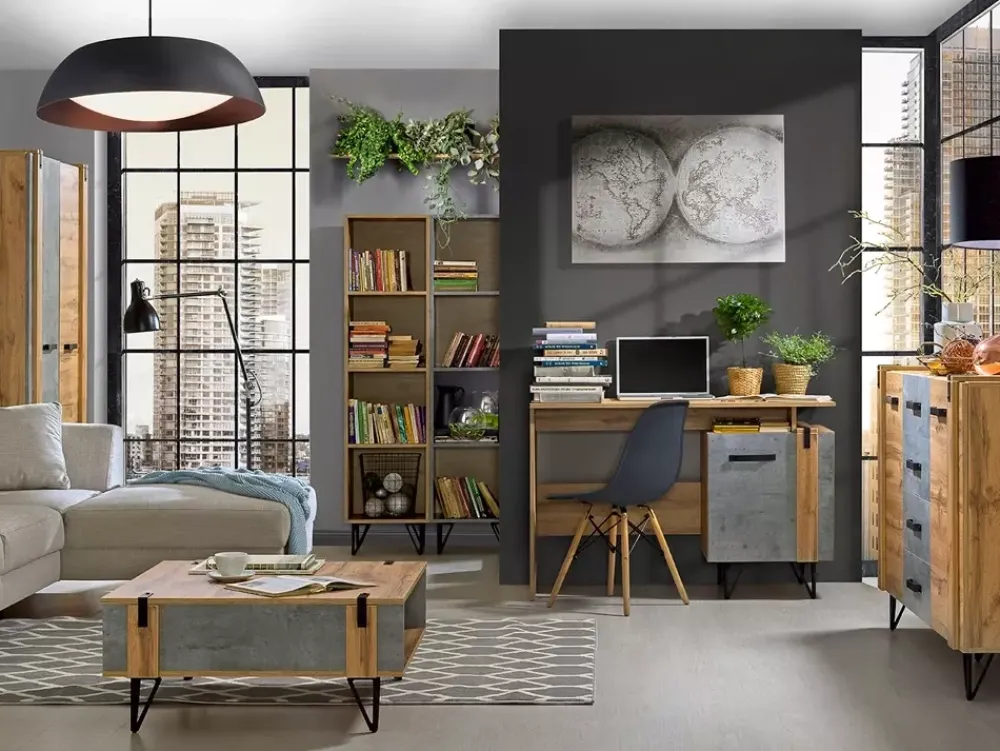 Zestawy Mebli Młodzieżowych|Półki>DOLMAR Półka ścienna na książki do salonu 100 cm LOSTI