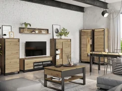 Zestawy Mebli Do Salonu|Półki></noscript>lenart. Półka na książki 155 cm dąb artisan QUANT