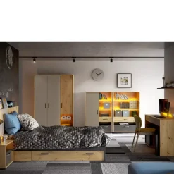 Biurka|Zestawy Mebli Młodzieżowych></noscript>lenart. Półka na książki do pokoju młodzieżowego 115 cm QUBIC