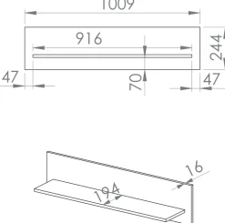 Zestawy Mebli Młodzieżowych|Półki></noscript>ML Meble Półka na książki do pokoju młodzieżowego 101 cm TORINO
