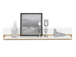 Półki>ML Meble Półka na książki do salonu 134 cm ADAGIO biały połysk