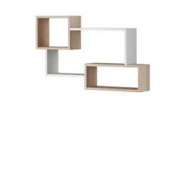 Meble Dla Dzieci|Półki>BRATEX Półka wisząca dąb sonoma biały TROIS 05