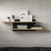 Półki>ML Meble Półka wisząca do salonu 115 cm MONELLI dąb stylowy