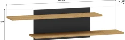 Półki></noscript>ML Meble Półka wisząca do salonu 115 cm MONELLI dąb stylowy