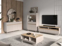 Półki>ML Meble Półka wisząca do salonu 120 cm DESSO cashmere