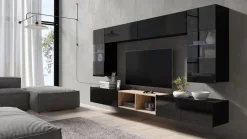 Zestawy Mebli Do Sypialni|Zestawy Mebli Młodzieżowych>GiB Meble Półka wisząca pozioma 105 cm połysk MODERN czarny