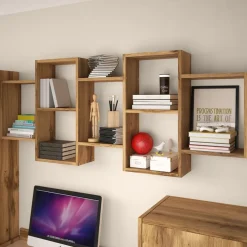 Meble Dla Dzieci|Półki></noscript>BRATEX Półka wisząca regał TROIS 01 dąb wotan