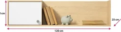 Zestawy Mebli Młodzieżowych|Półki>MEBLAR Półka wisząca z szafką 120 cm do pokoju młodzieżowego SLEEK