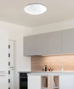 Oświetlenie Przedpokoju|Oświetlenie Łazienki>Candellux Lighting Plafon biały LED 33cm 4000K gwiezdne niebo Magnus