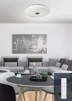 Oświetlenie Przedpokoju|Oświetlenie Jadalni></noscript>Candellux Lighting Plafon biały LED 38,5cm z regulacją natężenia barwy Calipso