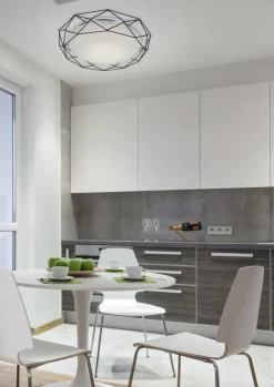 Oświetlenie Przedpokoju|Oświetlenie Sypialni>Candellux Lighting Plafon czarny lampa LED 24W 4000K Sven