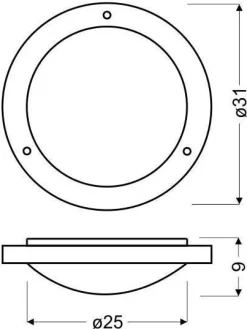Oświetlenie Przedpokoju|Oświetlenie Łazienki>Candellux Lighting Plafon do łazienki biały LED 10W 6500K IP44 Aquila