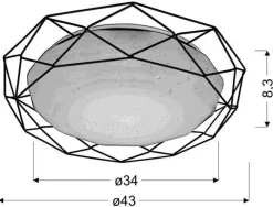 Oświetlenie Przedpokoju|Oświetlenie Sypialni></noscript>Candellux Lighting Plafon LED 24W złoty 43cm 4000K Sven