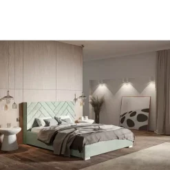 Łóżka Z Zagłówkiem|Łóżka Z Pojemnikiem></noscript>Riban Podwójne łóżko tapicerowane 180x200 cm LITON