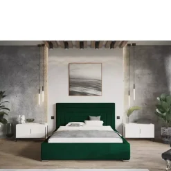 Łóżka Z Zagłówkiem|Łóżka Z Pojemnikiem></noscript>Riban Podwójne łóżko tapicerowane 180x200 cm ORNEN