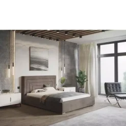 Łóżka Z Zagłówkiem|Łóżka Z Pojemnikiem></noscript>Riban Podwójne łóżko tapicerowane 180x200 cm ORNEN