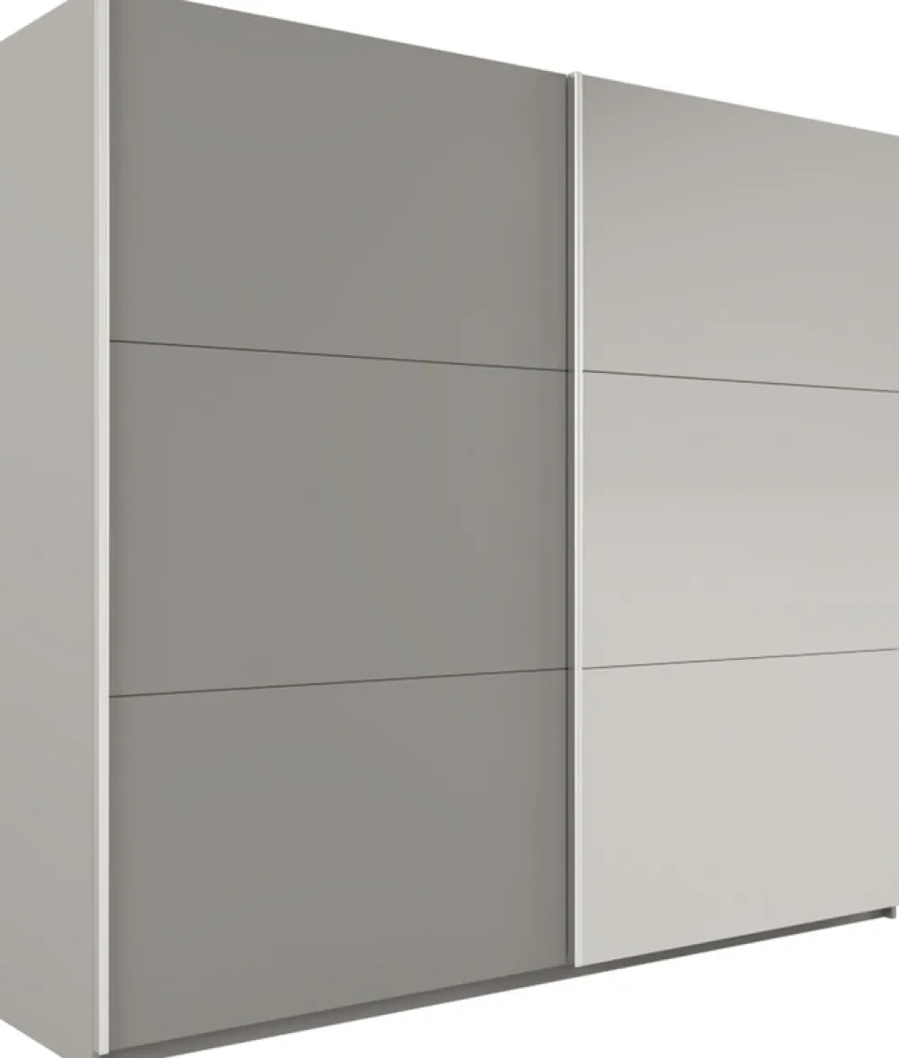 Szafy Dwudrzwiowe|Szafy Z Lustrem>Stolar Pojemna dwudrzwiowa szafa przesuwna z lustrem 250 cm VASCO platinum