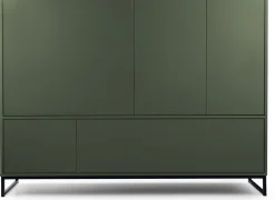 Komody>Stolar Pojemna elegancka komoda 160 cm do salonu zielona GENEWA zielony