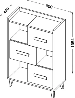 Zestawy Mebli Młodzieżowych|Komody></noscript>DOLMAR Pojemna komoda do pokoju młodzieżowego z drzwiami WARSAW