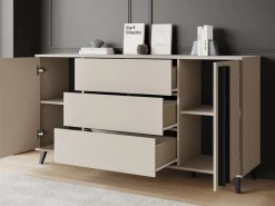 Zestawy Mebli Do Salonu|Komody>BRATEX Pojemna komoda do salonu 150 cm HOMELY congo