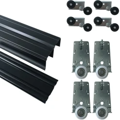 Komody></noscript>BROMARKT Pojemna komoda przesuwna do sypialni z lamelami 180 cm LOFT