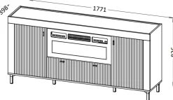 Zestawy Mebli Do Sypialni|Zestawy Mebli Do Salonu></noscript>DOLMAR Pojemna komoda z drzwiami i szufladą 177 cm MISTY cashmere kaszmir