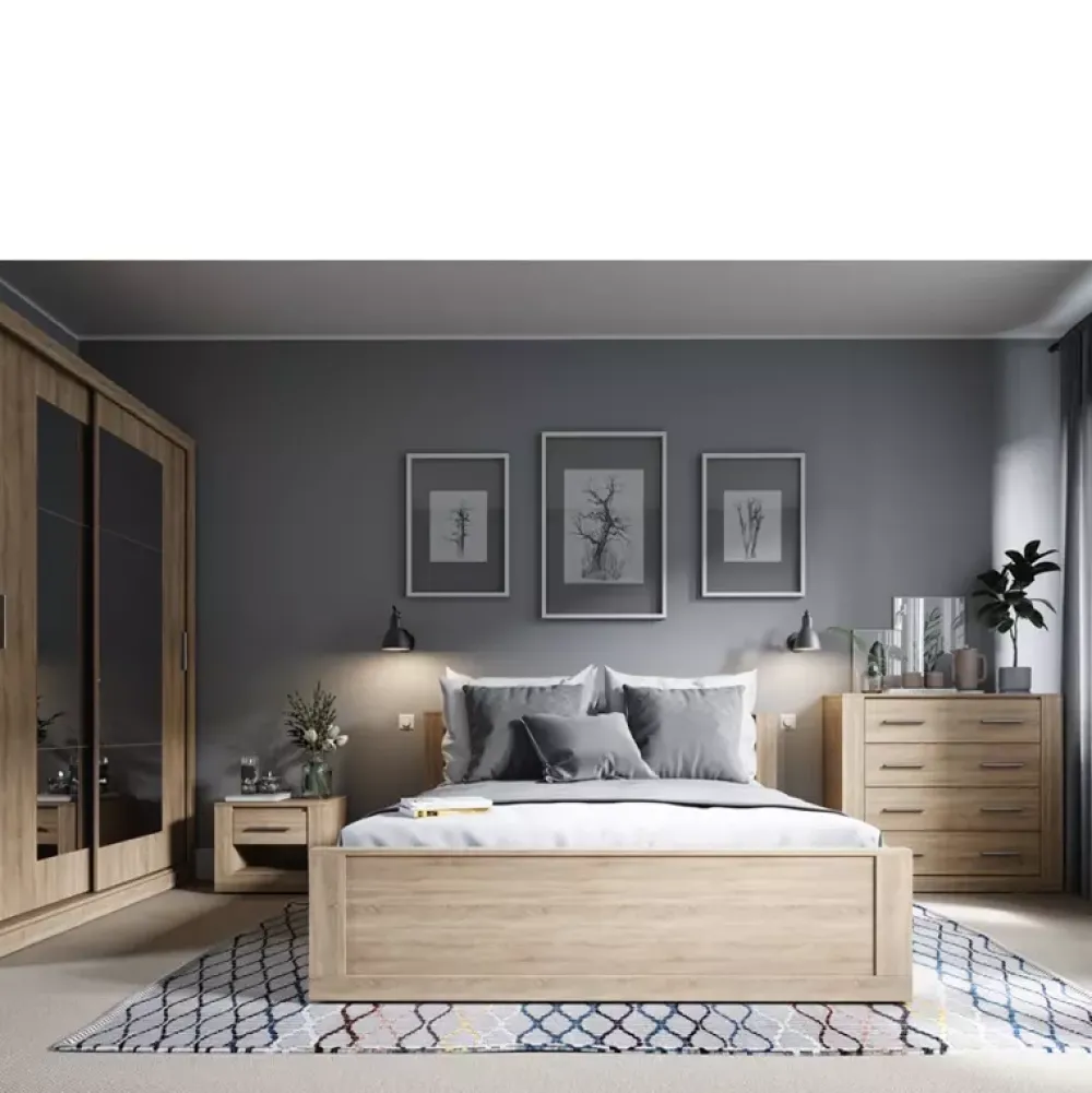 Zestawy Mebli Do Sypialni|Komody>lenart. Pojemna komoda z szufladami do sypialni 100 cm IDEA