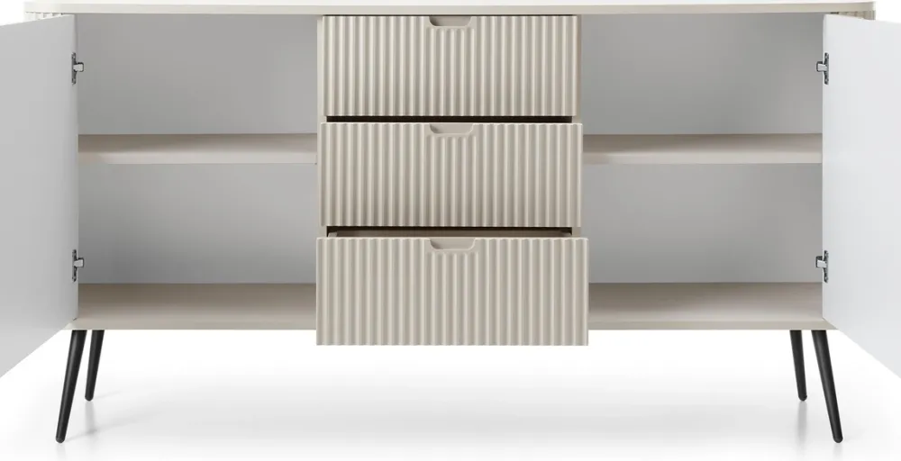 Zestawy Mebli Do Salonu|Komody>PIASKI Pojemna komoda z szufladami 168 cm do salonu ZENIT kaszmir