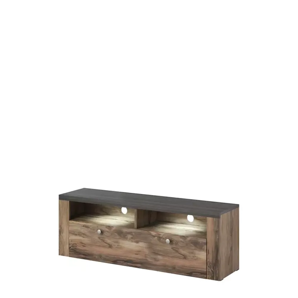 Zestawy Mebli Do Salonu|Meblościanki>Helvetia Pojemna meblościanka LARONA orzech satin