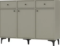 Komody>Lempert Pojemna nowoczesna komoda z drzwiami i szufladami 125 cm TOKEN eukaliptus