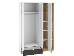 Meble Młodzieżowe|Zestawy Mebli Młodzieżowych>ML Meble Pojemna nowoczesna szafa 138 cm do pokoju młodzieżowego TORINO