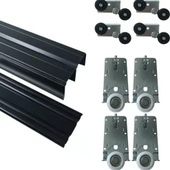 Zestawy Mebli Do Przedpokoju|Szafy Trzydrzwiowe></noscript>BROMARKT Pojemna szafa przesuwna z lustrem lamele LOFT 200 cm