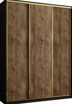 Szafy Trzydrzwiowe|Szafy Przesuwne>BROMARKT Pojemna szafa z szufladami 180 cm GOLD NEW MAX lefkas