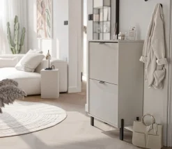 Szafki Na Buty></noscript>Stolar Pojemna szafka na buty do przedpokoju 100 cm CALISSA beż piaskowy