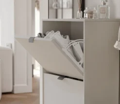 Szafki Na Buty></noscript>Stolar Pojemna szafka na buty do przedpokoju 100 cm CALISSA beż piaskowy